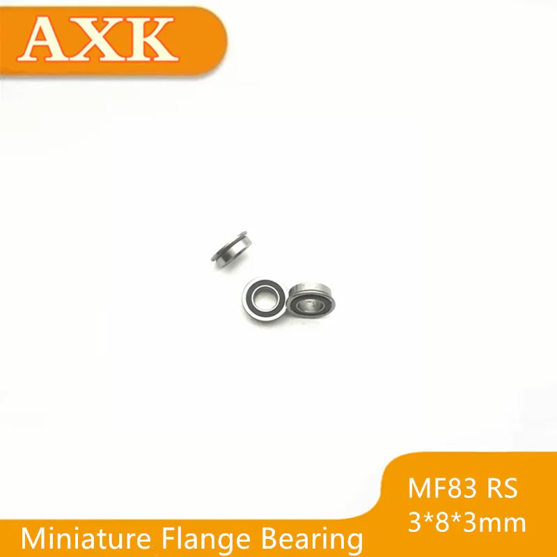 

Limited Hot Mf83-2rs Bearing 3x8x3mm ( 10 Pcs ) Abec-1 Miniature Flanged Mf83rs Ball Bearings Rf-830dd