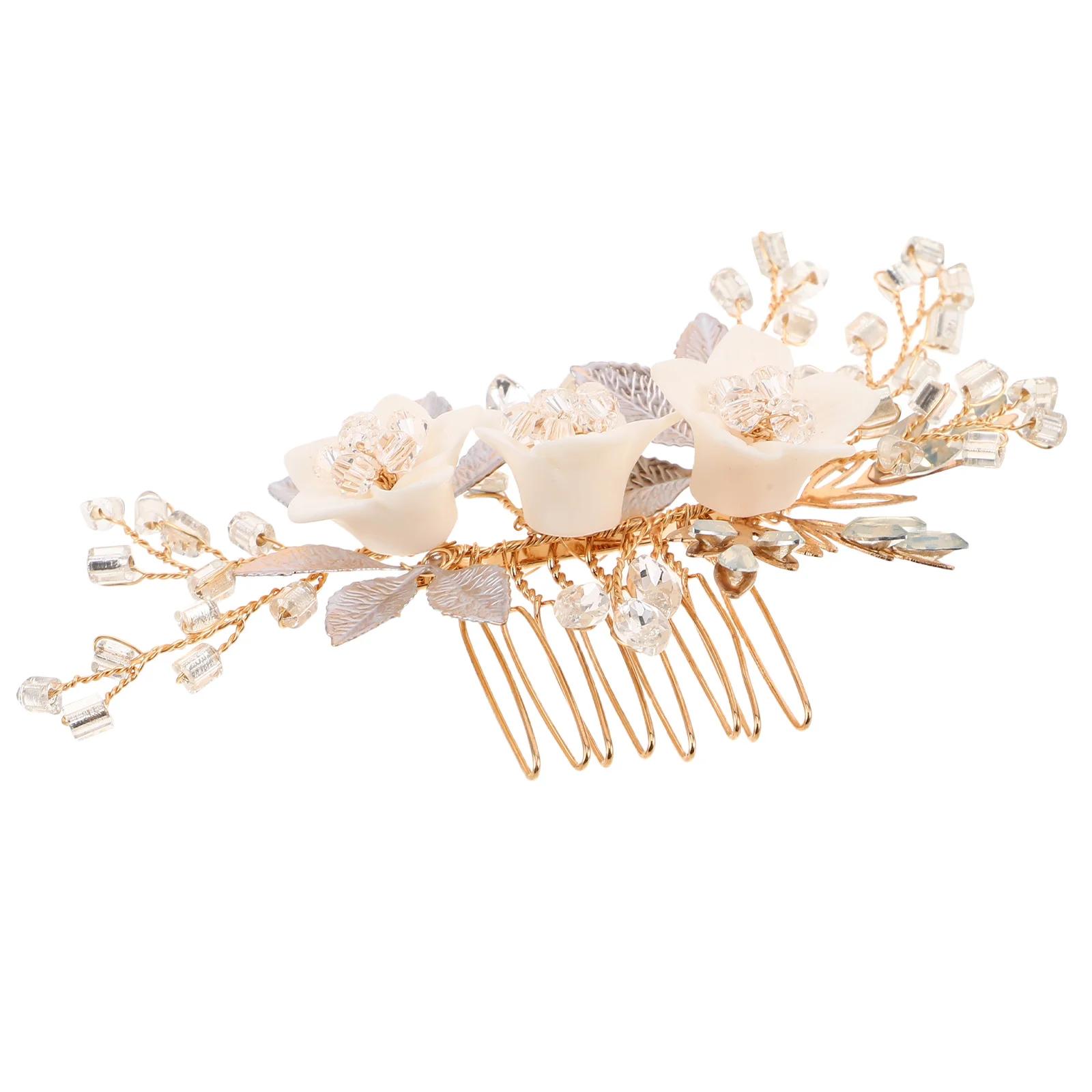 

Crystal Bridal Hair Comb Flower Design Rhinestone Wedding Clip Bridesmaid Side Comb Hair Accessories for Brides