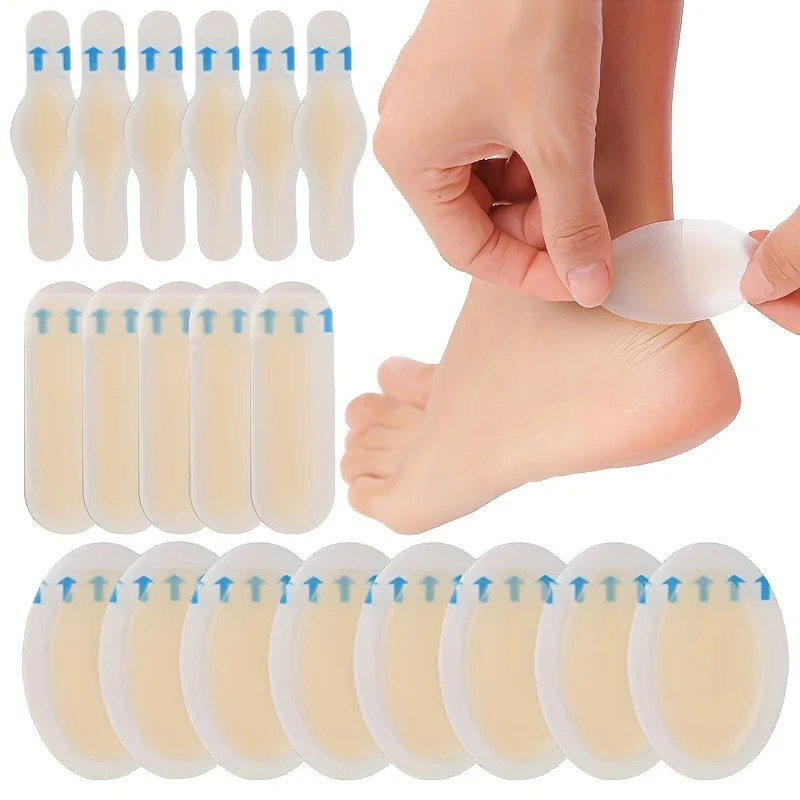 24pcs Water Gel Anti-Friction Pads - High Strength And Quality, Suitable for High Heels, Running,Ballet- Essential for Foot Care