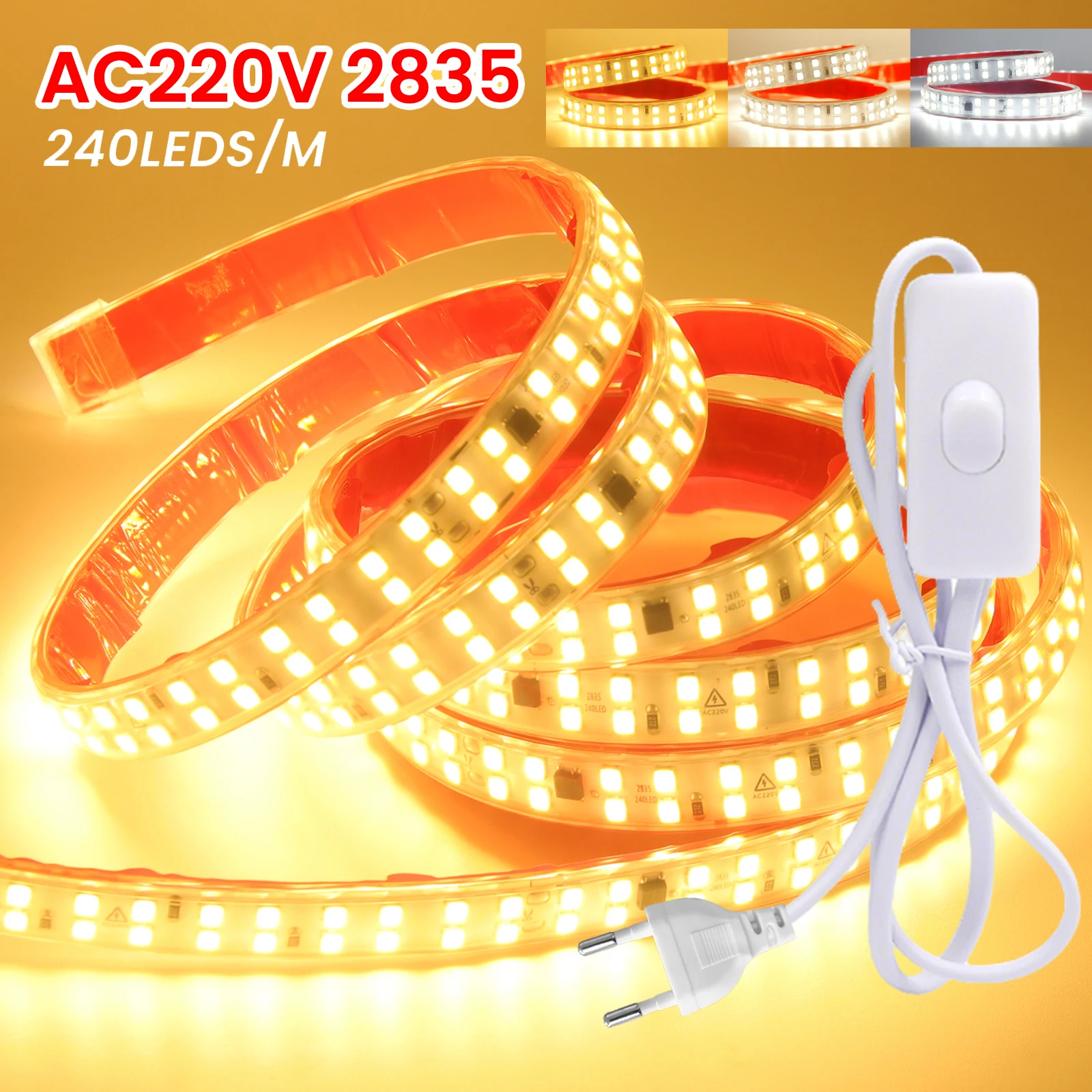 fita-de-led-220v-com-240-leds-m-a-prova-d'agua-brilhante-kit-de-alimentacao-eu-fita-flexivel-3000k-4000k-6000k-lampada-decorativa-para-quarto-05m-5m