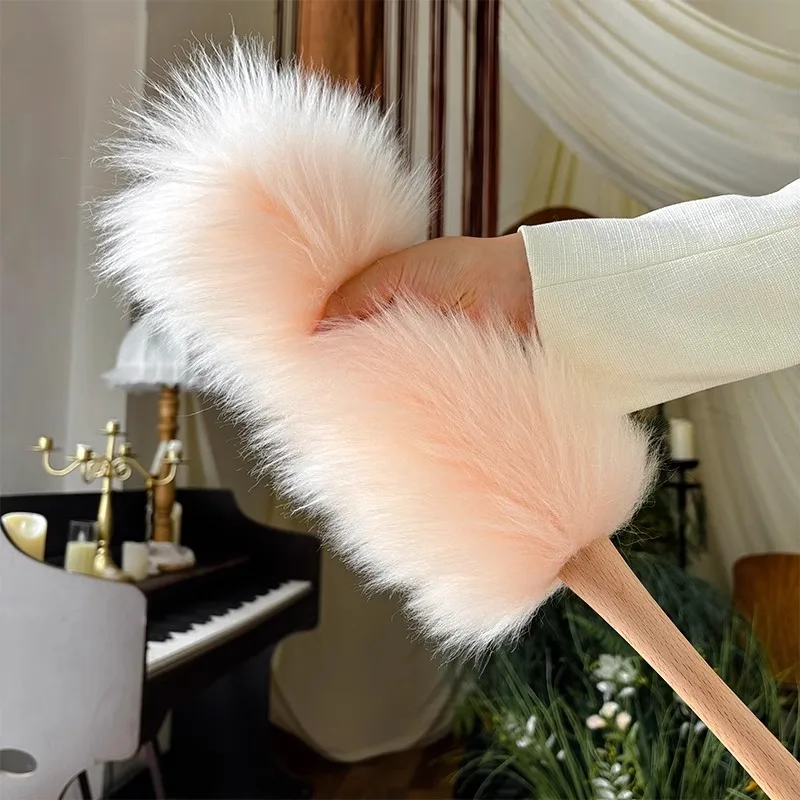 Luxury Home Cleaning Real Wool Duster Electrostatic Dust Removal Hanging Feather Dusters Cleaner for Car Piano Lamp Furniture