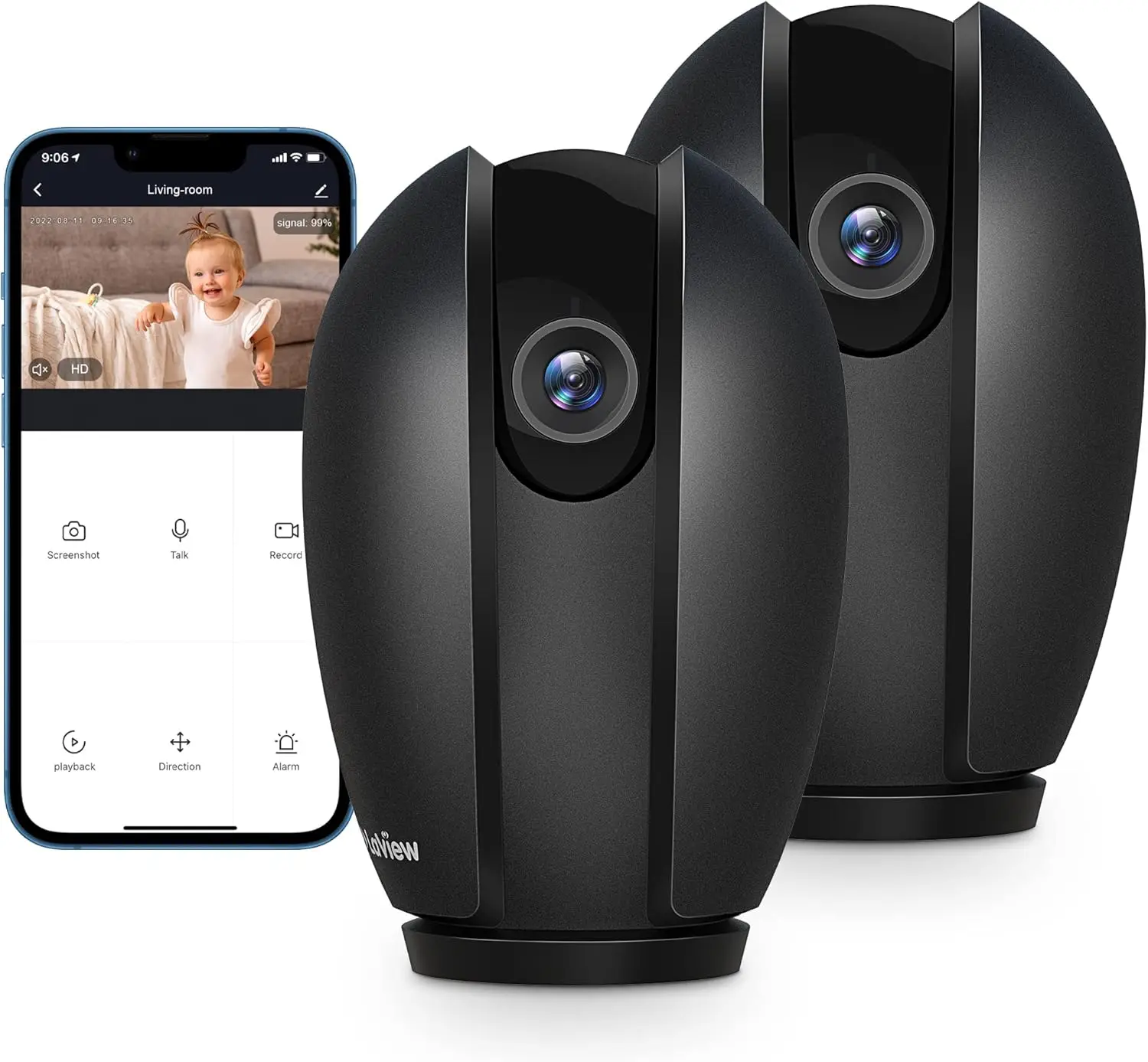 

Комплект из 2 HD WiFi-камер видеонаблюдения с датчиком движения, ночным видением и двусторонней аудиосвязью — в комплекте SD-карты на 32 ГБ