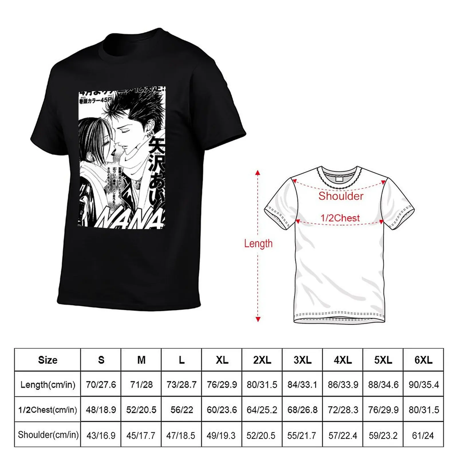 NANA COVER MAGAZINE T-Shirt man t shirt summer anime tshirt T-Shirt