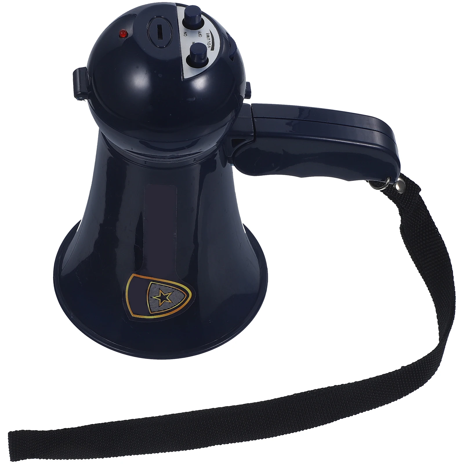 مكبر صوت صغير للشرطة باللون الأزرق الياقوت خفيف الوزن ومكبر صوت للطوارئ ودليل لعب الأدوار التنكرية للأطفال #1