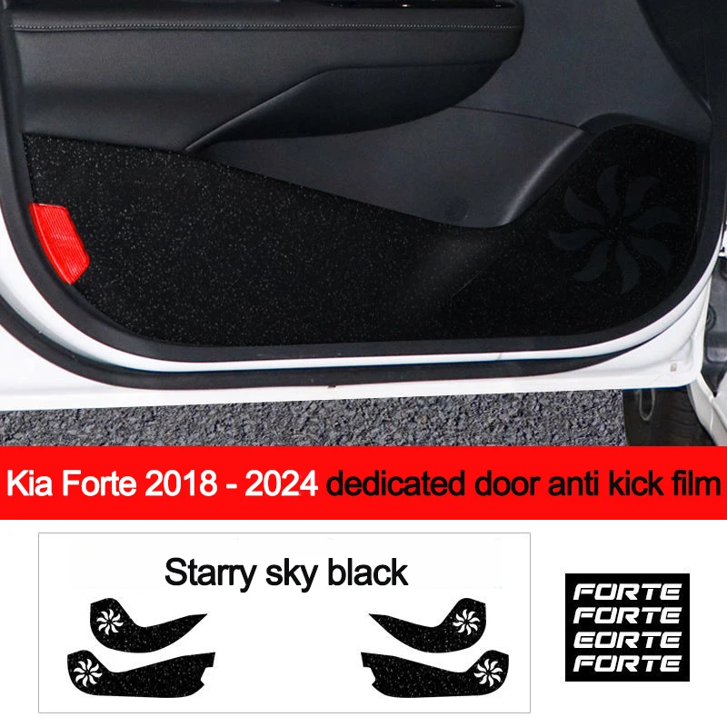 Car Inner Door Anti Kick Film Protective Anti-Scratch Cover for Kia Forte 2018 - 2024  Auto Accessories Protector