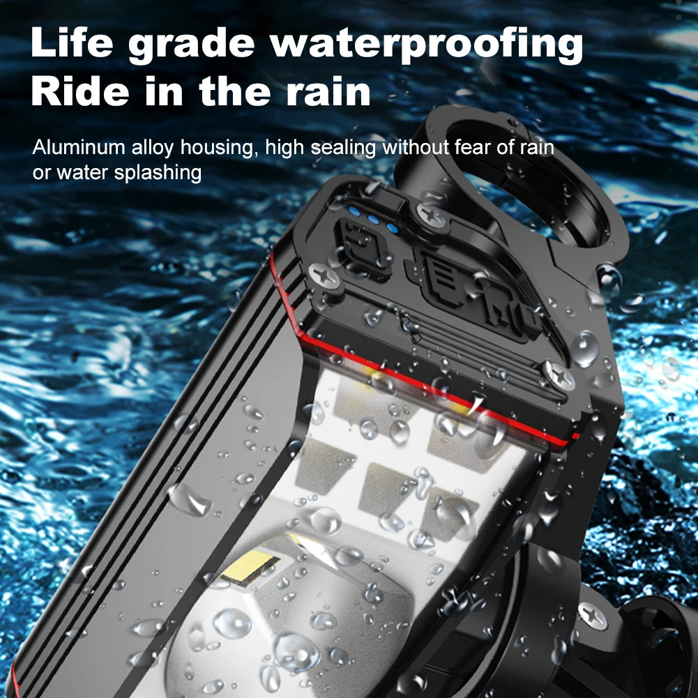 

LED Bike Handlebar Flashlight USB Rechargeable Cycling Flashlight Waterproof MTB Mountain Bike Lamp Bicycle Accessories