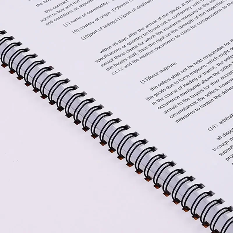 50Pcs/Box 15.9/19/22.2/25.4mm 23 Rings 2:1 Pitch Steel Iron Double Loop Calendar Binding Wires for Loose-Leaf Notebook Office