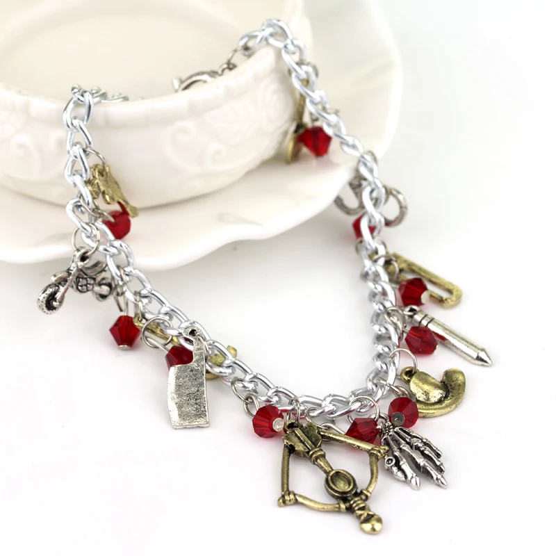 The Walking Dead Inspired Bracelets Zombie Survival Horror Charm Jewelry Mini Alloy Axe Pendant