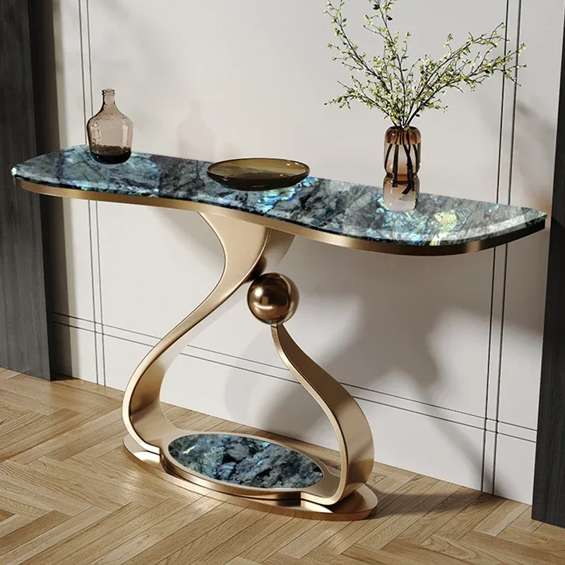 A Light luxury luxury stone home marble entrance table simple plan
