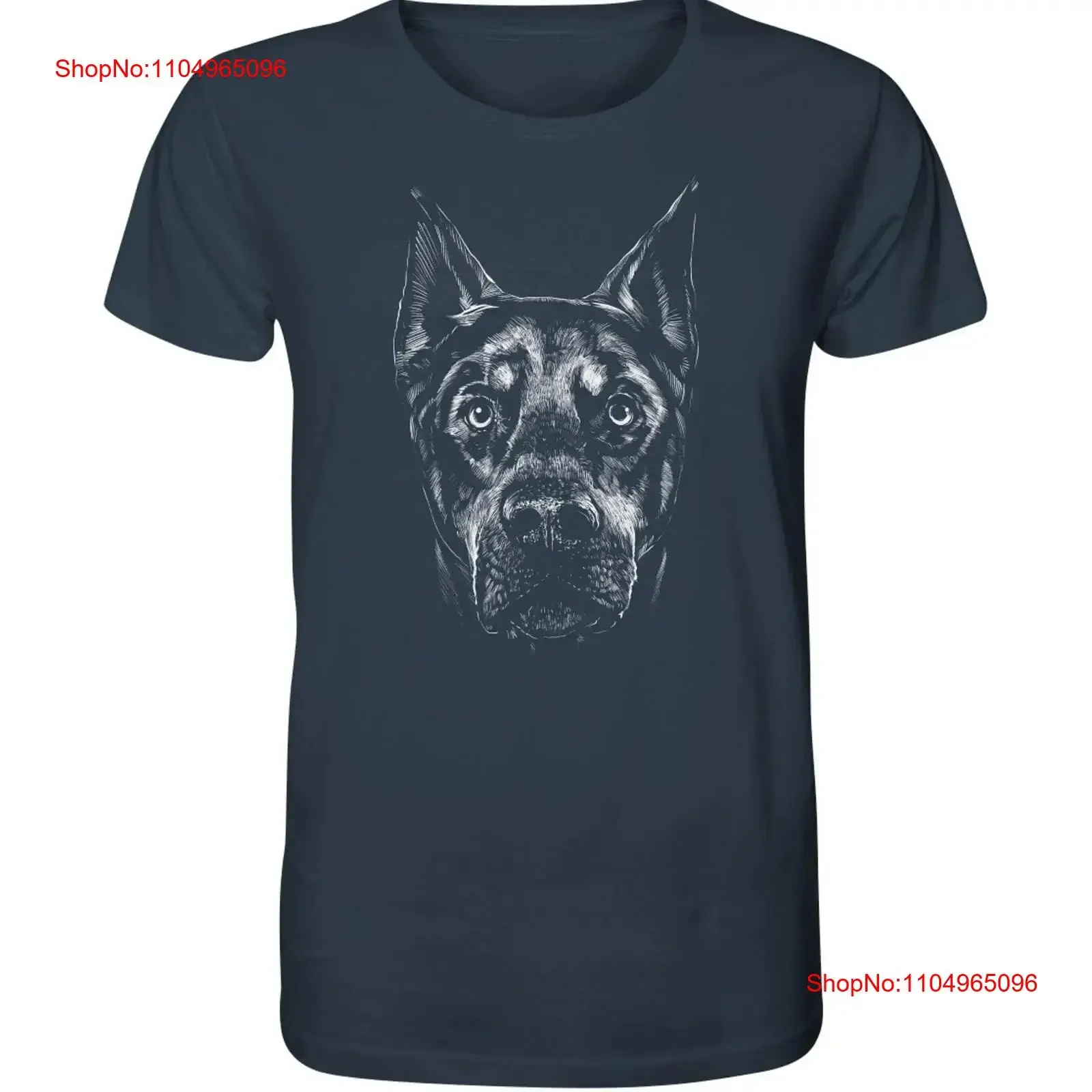 

T Shirt Doberman Dog Organic vintage Washed fashion Top For Everyday Wear Casual graphic Stylish streetwear homme Comfortable