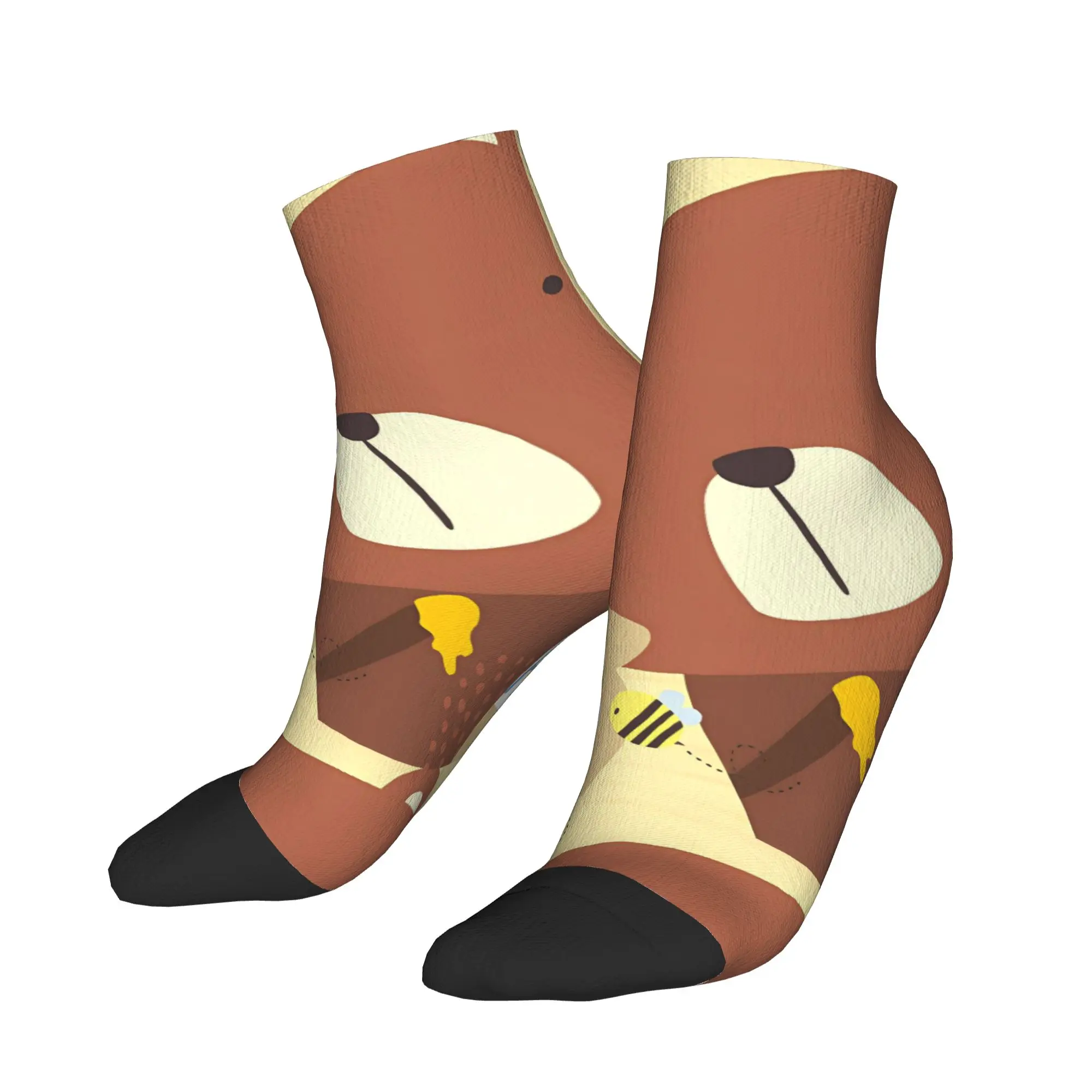 

Cute bear Animal Cartoon Ankle Socks Custom Korean Casual Socks Spring Anti Skid Skateboard Comfort Soft Sock For Unisex Men