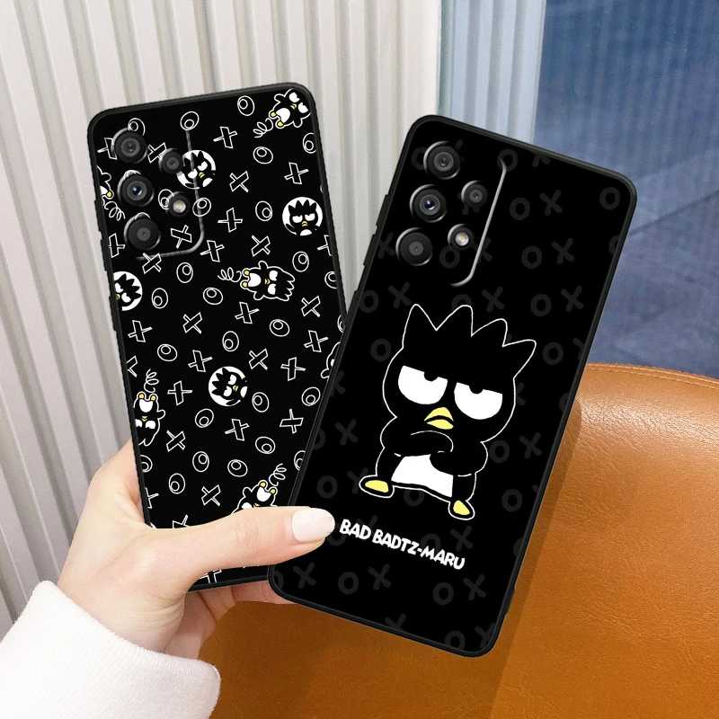 Funny BADBADTZ-MARU Comic For Samsung Galaxy A73 A72 A55 A54 A53 A52S A34 A33 Shockproof TPU Soft Black Phone Case