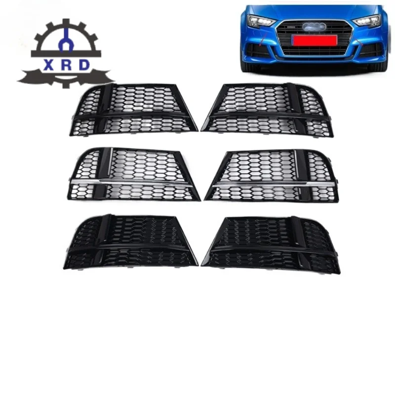 8V3807682Q 8V3807681AE for Audi 17-19 A3 Sports Edition S3 Modified Honeycomb Grid Mist Shade Front Bar Grid