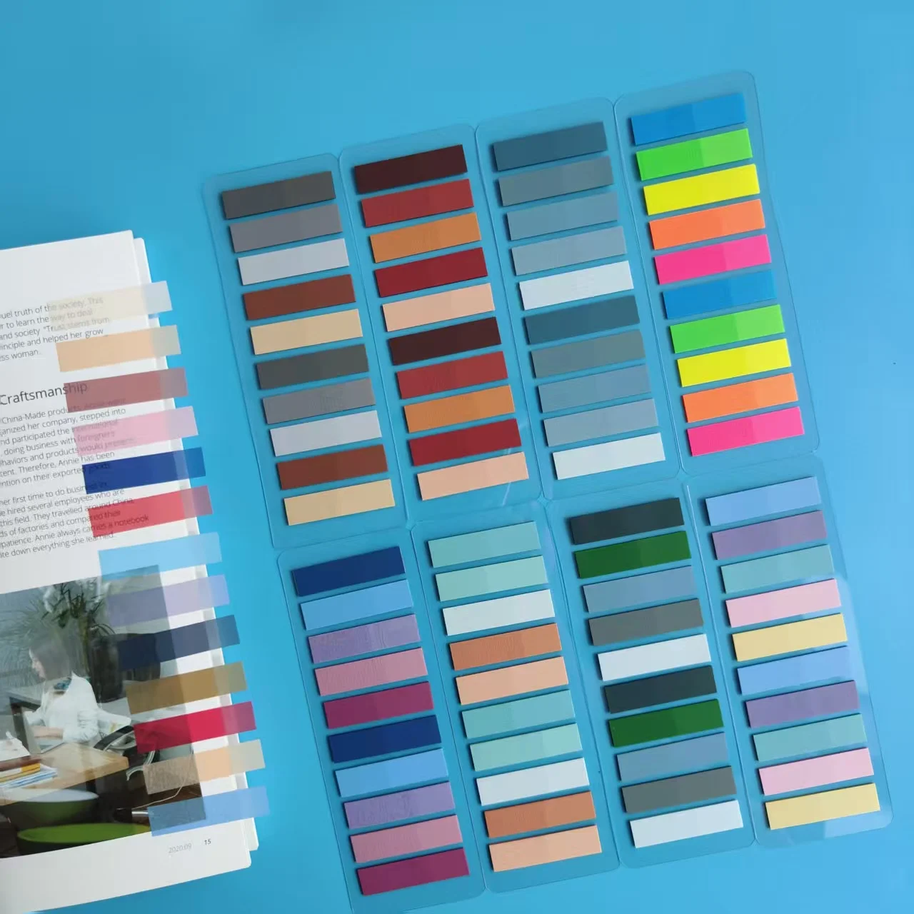 8 عبوات من Morandi مؤشر اللون الصلب مذكرة الوسادة ملاحظات لاصقة صفحة علامات العلم علامات التبويب مجموعة ملصقات لمستلزمات مكتبية مكتبية #4