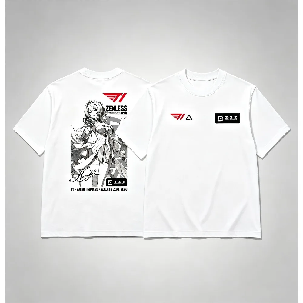 Summer 2026 Hot T1 X Zenless Zone Zero Pure Cotton T-shirt Breathable and Comfortable Fashion Streetwear Unisex T-shirt