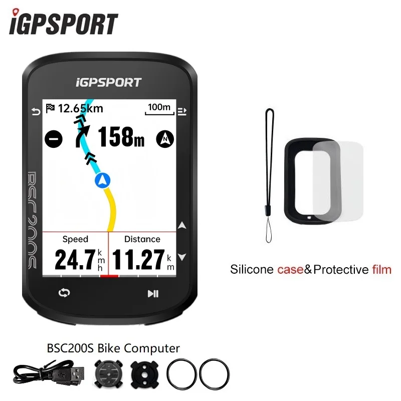 iGPSPORT BSC200S Kleurenscherm GPS Fietscomputer Routen Navigatie Draadloze Fiets Snelheidsmeter Fiets Kilometerteller