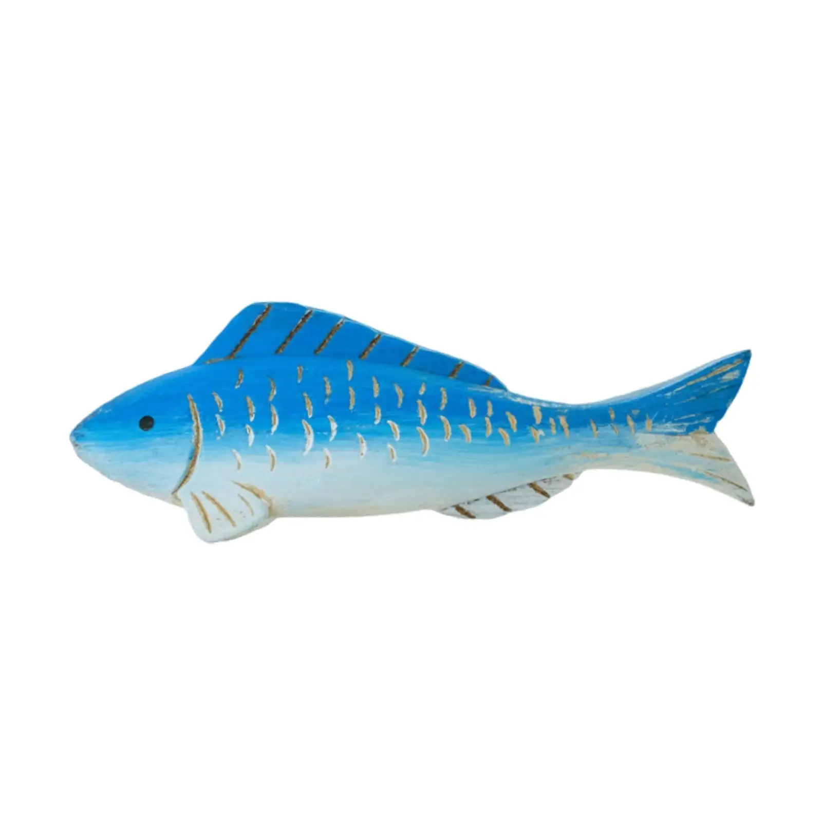 Wooden Fish Figurine Modern Versatile Decoration Fish Statue Ornament Wood Fish Sculpture for Indoor Coffee Shop Desktop Cafe