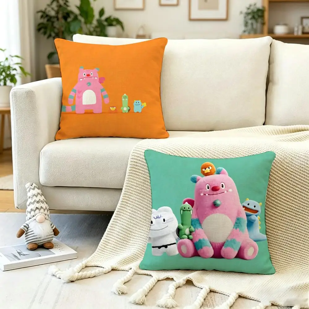 Hit Anime H-HechiS Cushion Cover Anti-dustmite Pillowcase Invisible zipper silky short plush Sofa cushion cover