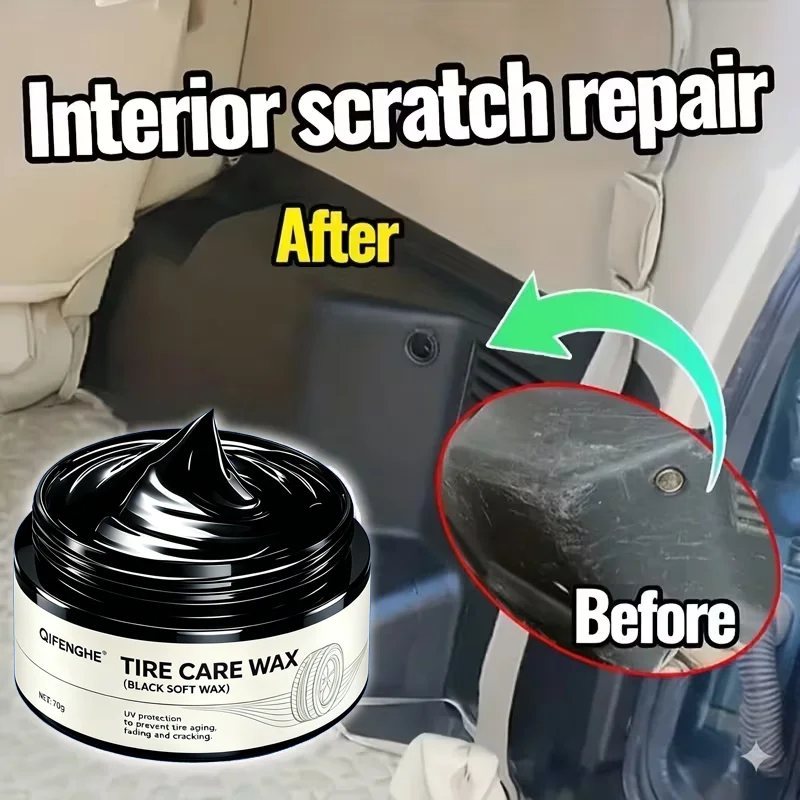 Bright Black Tire Polish Can Be Used as a Tire and Interior Shine Wax, Effectively Repairing Scratches
