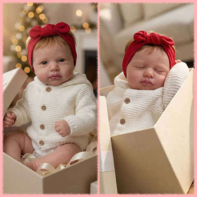 

19-дюймовая кукла-реборн Лулу с мягким тканевым телом, многослойной росписью, 3D-кожей с видимыми венами, волосами, имплантированными вручную, подарок для детей