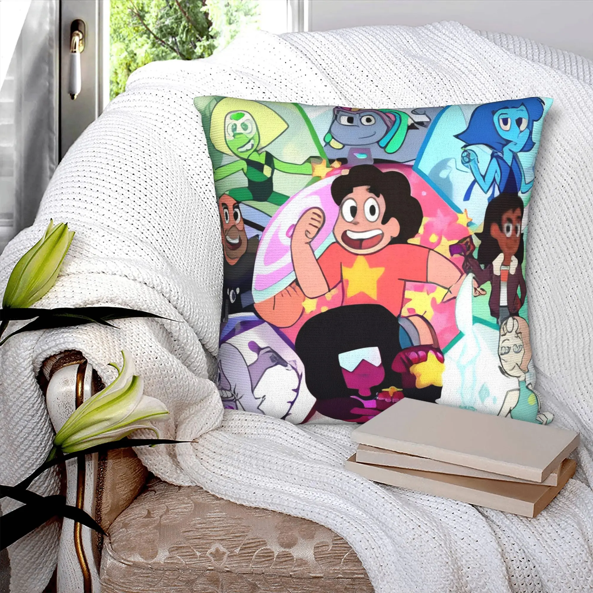 Steven Universe Pillow Case 40x40cm Decor Home Children Gift Cartoon Nordic Cushion Cover Square Pillowcase