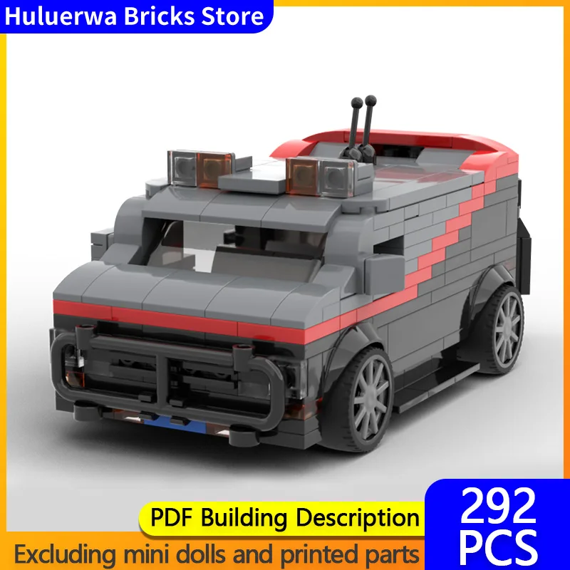 

Модель скоростного гоночного автомобиля MOC, строительные кирпичи, фургон, грузовик, модульная технология, детские праздничные подарки, сборка игрушек, костюм