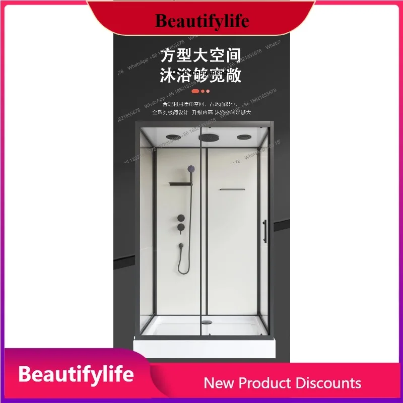 D178  Shower room Tempered glass Household partition Bathroom Integrated simple bath Sauna