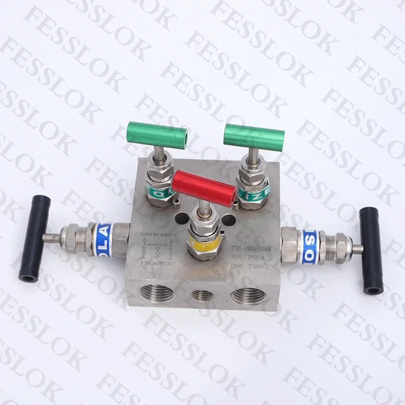 Stainless Steel Five Valve Group Internal Thread Integrated Five Valve Group