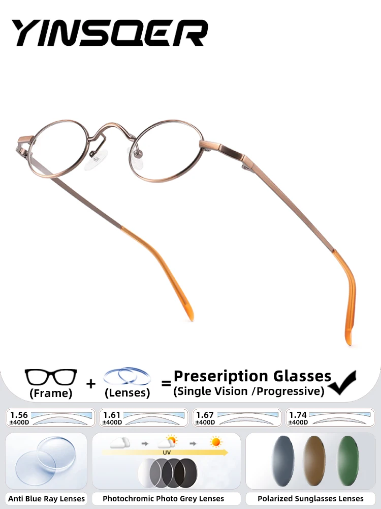 

Small Round Glasses Prescription Polarized Male Sunglasses Optical Lenses Woman Photochromic Spectacles Minus Diopter Glasses