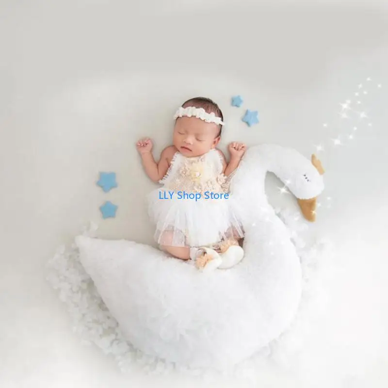 T8UD การถ่ายภาพทารก Props DIY ตุ๊กตาสัตว์หมอน Photostudio Props ตกแต่งสำหรับอาบน้ำเด็ก Birth Celebration
