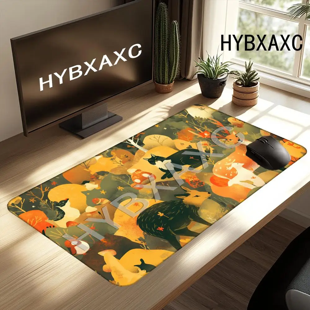 

HYBXAXC Enchanted Forest Animals Mouse Pad Anti Slip Rubber Base Desk Mat For Gaming Office Laptop