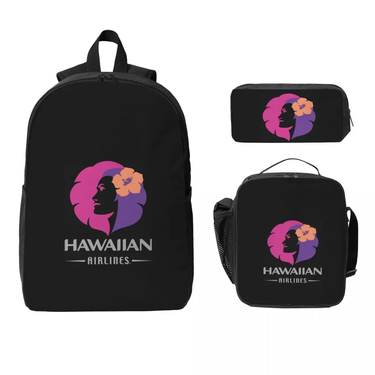 

Hawaiian Airlines Herc Travel End Of Southern Летняя распродажа Рюкзак BookBag Школьная сумка 3 шт. Изолированная сумка для обеда Пенал