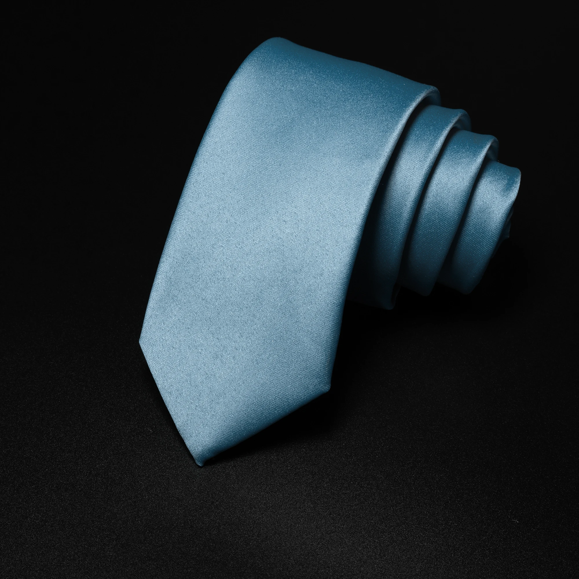 6cm Schmale Einfarbige Herren-Krawatte Blau Schwarz Schlichte Formelle Krawatte Mehrfarbig Optional Cosplay Rollenspiel Geschäft Hochzeit Party – Detail 25