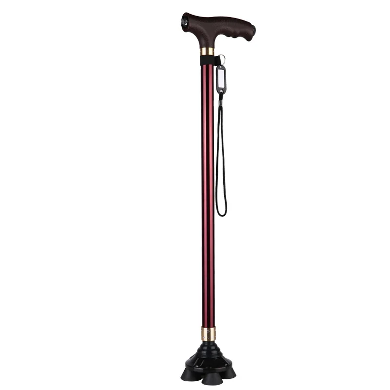 LED-licht wandelstok voor ouderen - Verstelbare kruk van aluminiumlegering met antislip rubberen basis voor senioren/mannen/gehandicapten