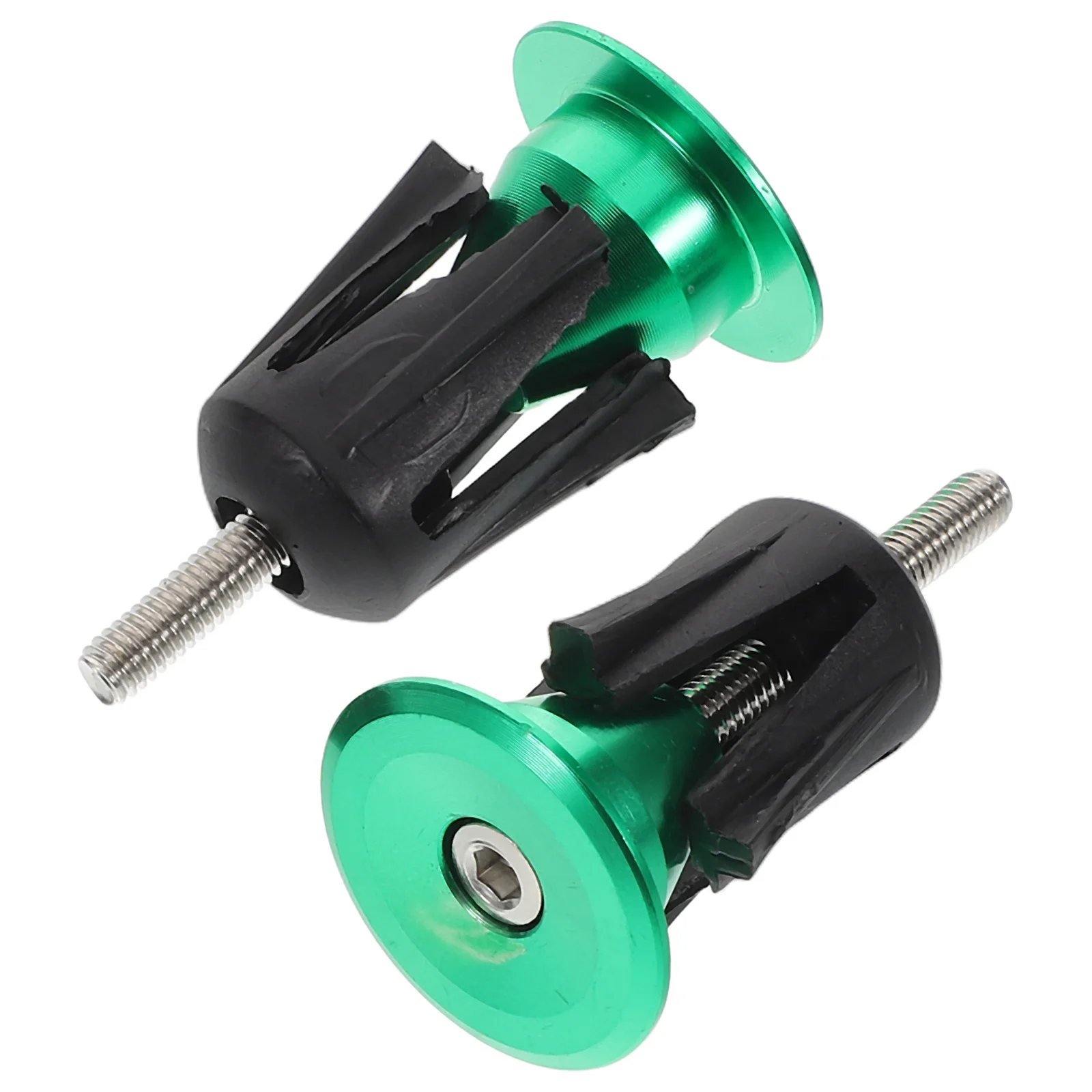 

1Pair Bike Handlebar End Cap Lightweight Durable Aluminum Alloy Cycling Plugs Anti-Slip Mountain Bike Grip Ends Replacements