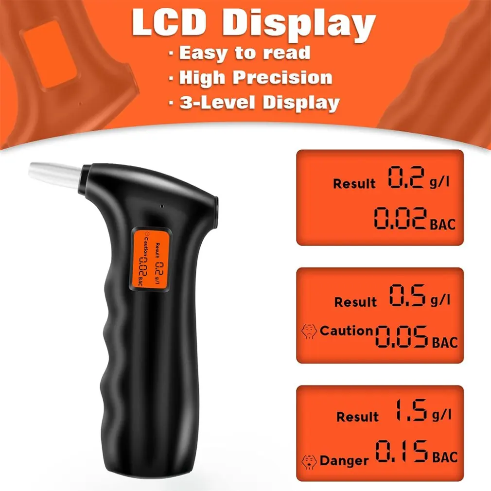 

LCD Digital Breath Tester Alcohol Tester Breath Alcohol Tester Liquid Handheld Blowing Sensor Alcohol Tester With Backlight