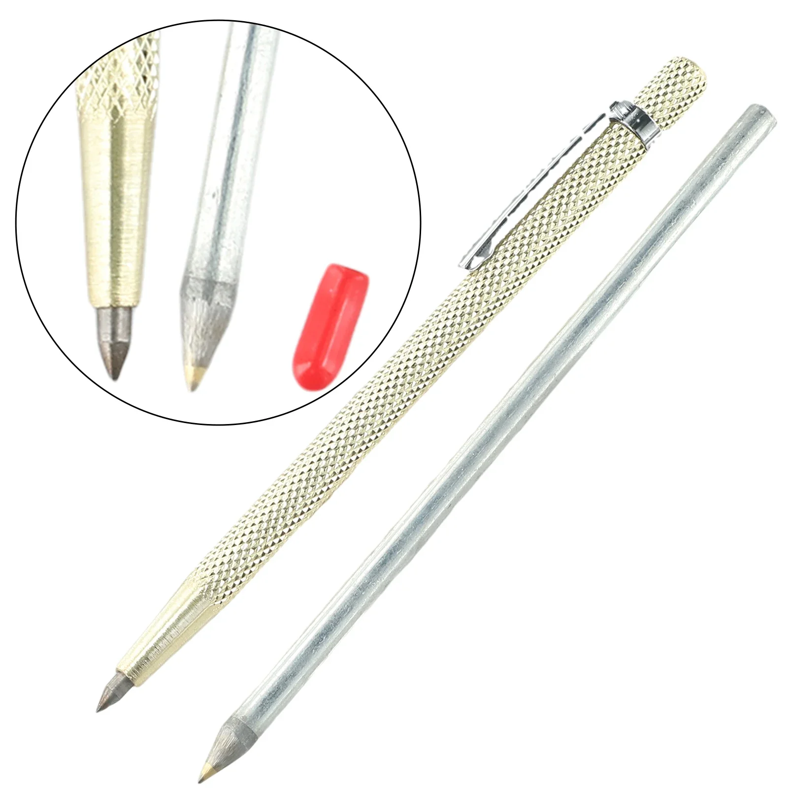 Scriber Glass Tile Cutter Accessories Parts Replacement 2PCS Engraving Pen For Marking Glass Tiles Carbide Scriber