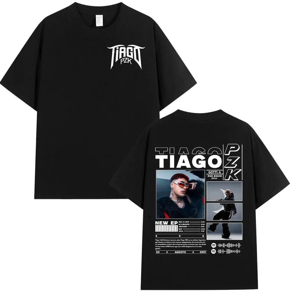 Rapper TIAGO PZK Gotti A Album T Shirt Men Women Hip Hop Fashion Short Sleeve T-shirts Summer Harajuku Oversized Cotton T-shirt