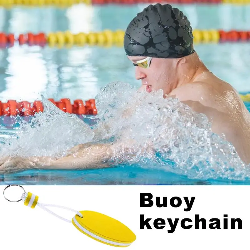 Key Buoy Floating Keychain Float Buoy Boat Key Ring Waterproof Foam Rescue Tube Portable Floating Boating Accessory Water Key