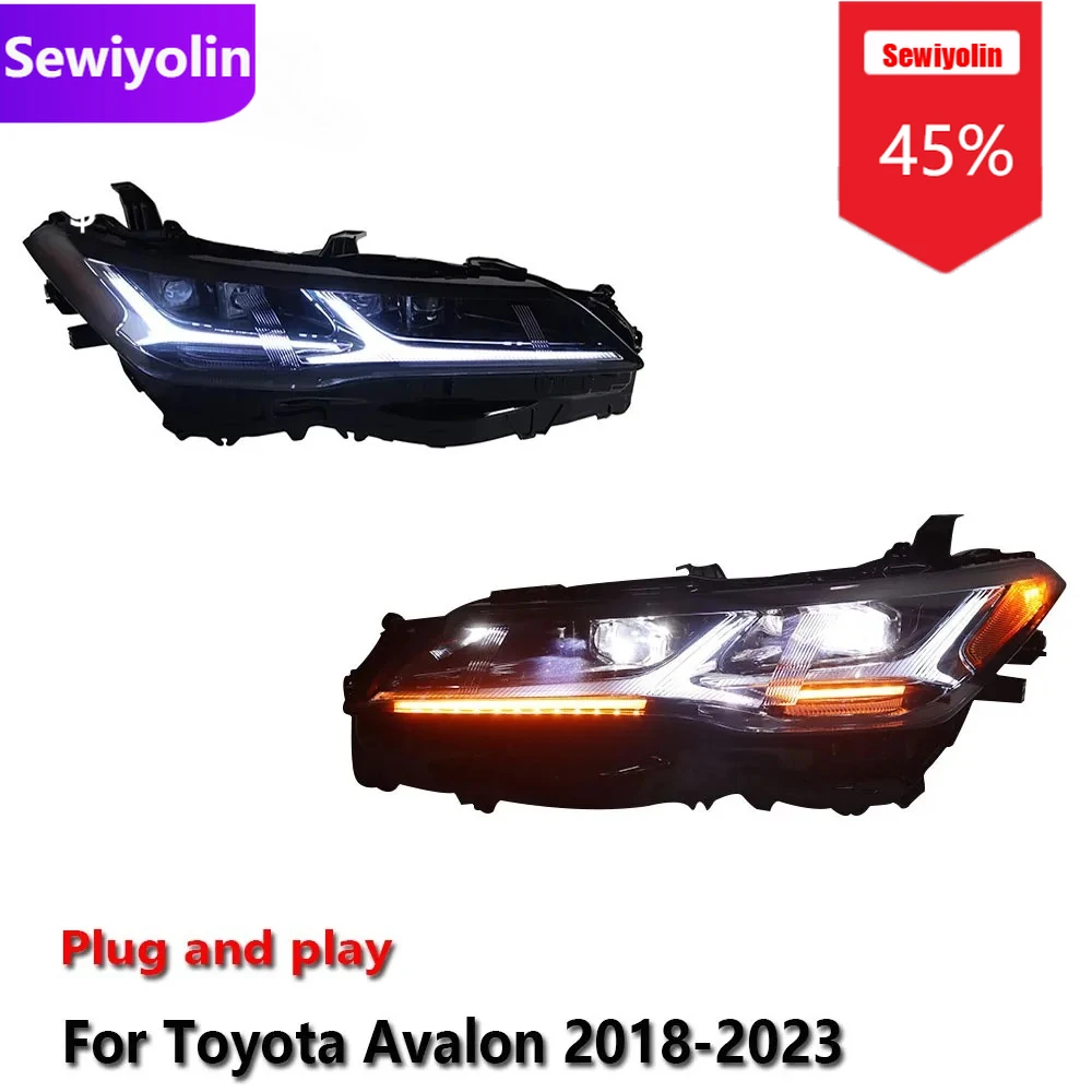 

Car DRL LED Headlight Assemblies For Toyota Avalon 2018-2023 Fog DRL Brake Turn Signal Lamp Plug And Play