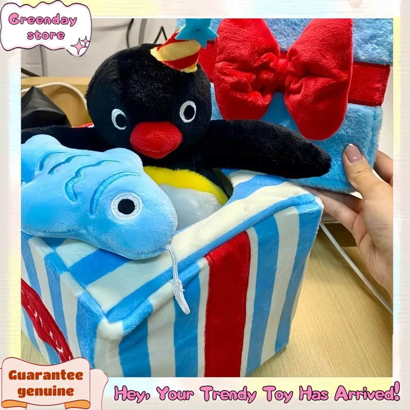 Neue Kawaii Pingu Überraschung Geschenk Box Puppe Für Kinder Geburtstag Anime Peripherie Pingu Spielzeug Desktop Ornamente Puppen Spielzeug Geschenke