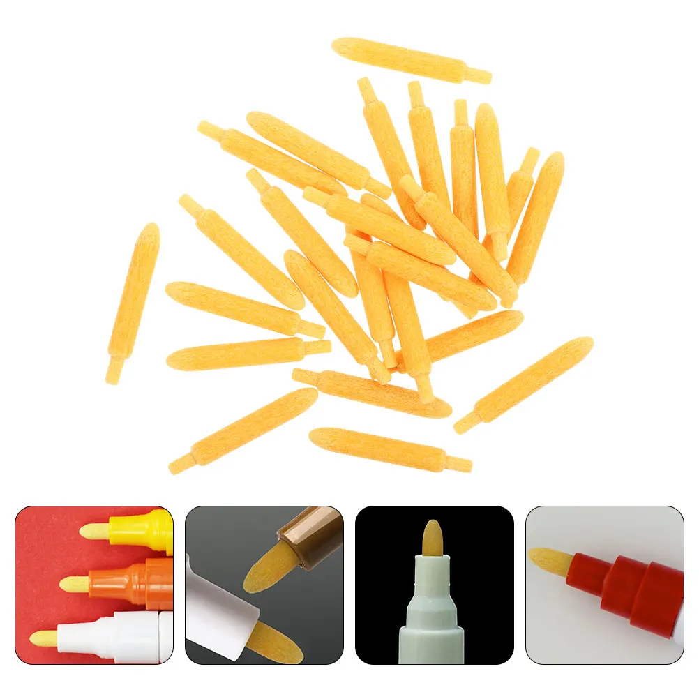 

100 Pcs Marker Pen Replacement Nibs Universal Polyester Chemical Fiber Student Refill Tips