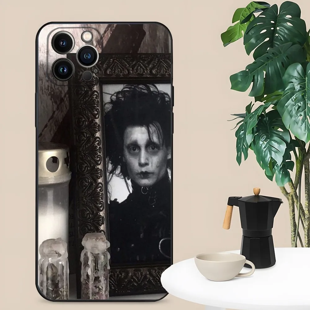 Edward Scissorhands movie Phone Case Phone Case For Apple iPhone 15,14,13,12,11,XS,XR,X,8,7,Pro,Max,Plus,mini Silicone Black