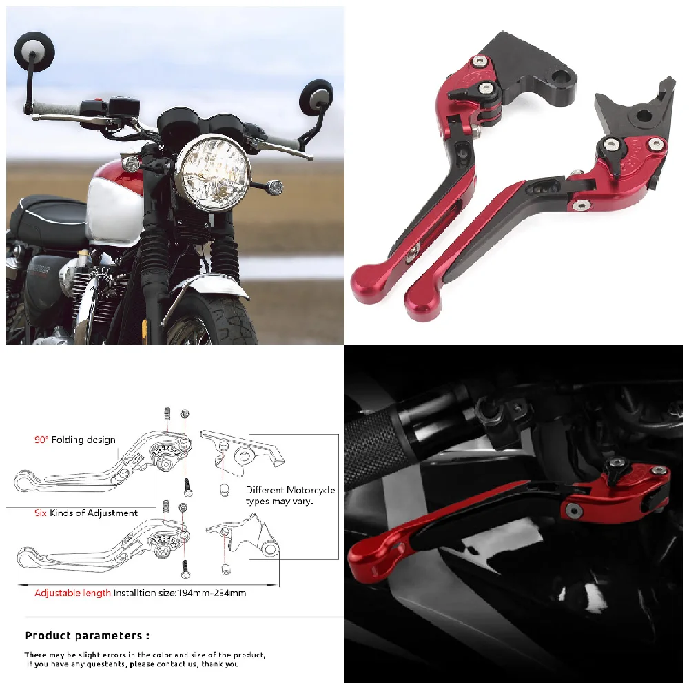 

Fits For Triumph BONNEVILLE T120 T100 ABS 2016-2022 Motorcycle Accessories Brake Clutch Lever Adjustable Folding Extendable Bar