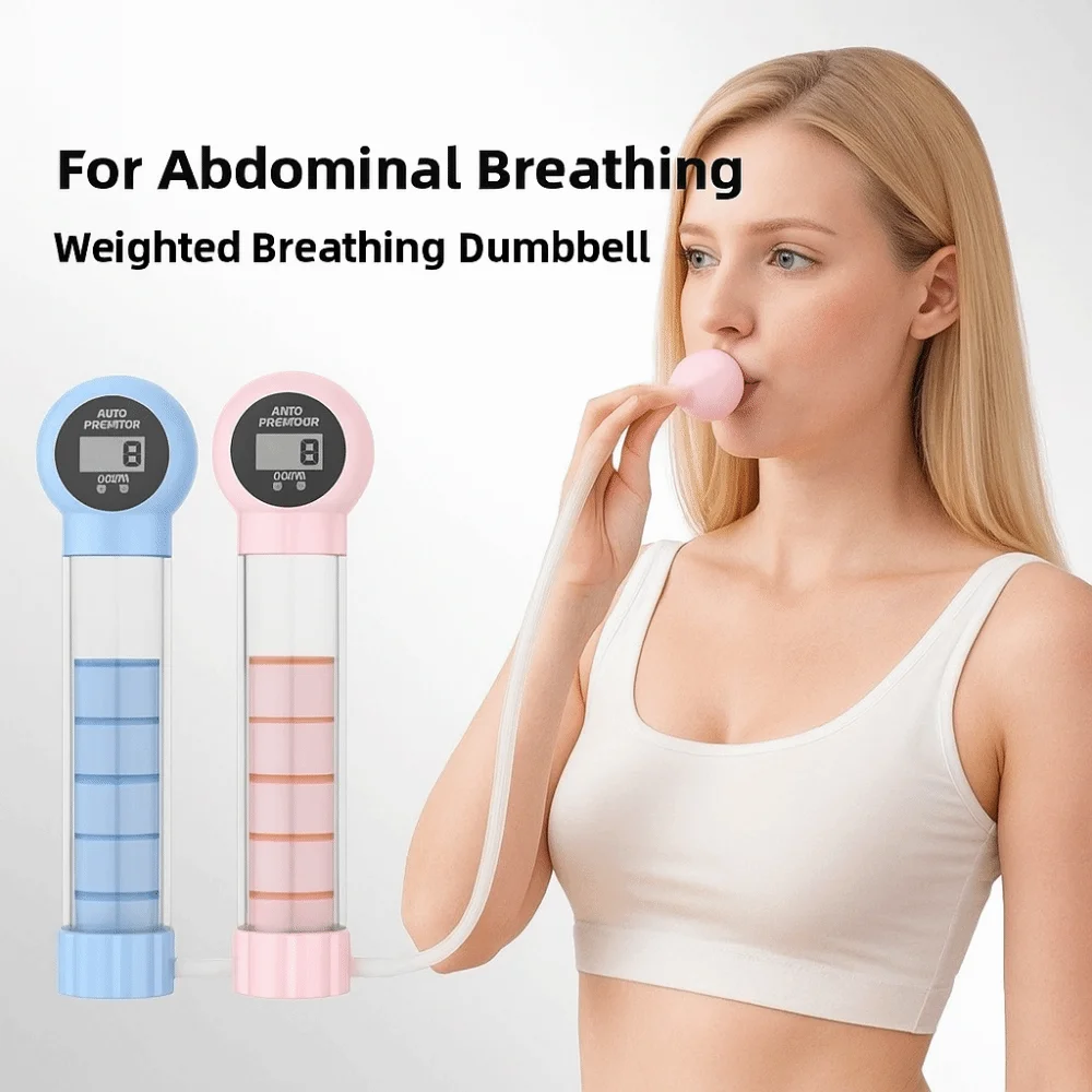 With Counter Counter Breathing Exercise Device Digital Display Skin Improve Feature Abdominal Muscle Trainer