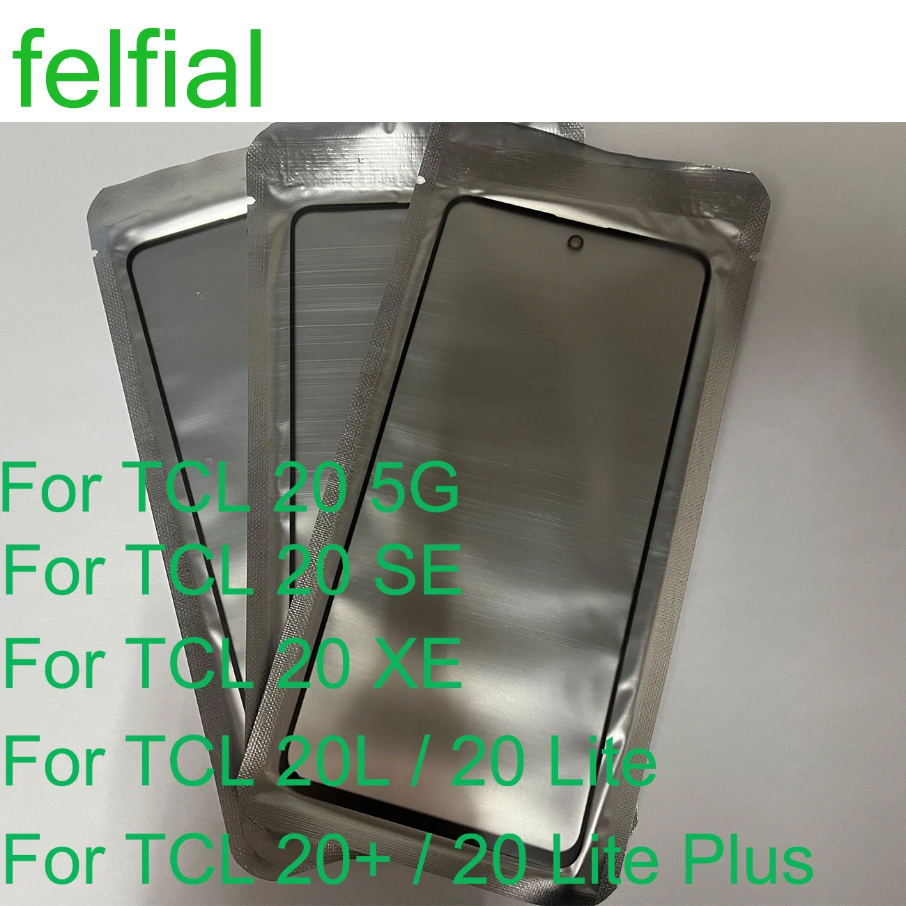 10Pcs/Lot Front Glass+OCA LCD Outer Lens For TCL 20 5G SE XE 20L Plus Touch Screen Panel