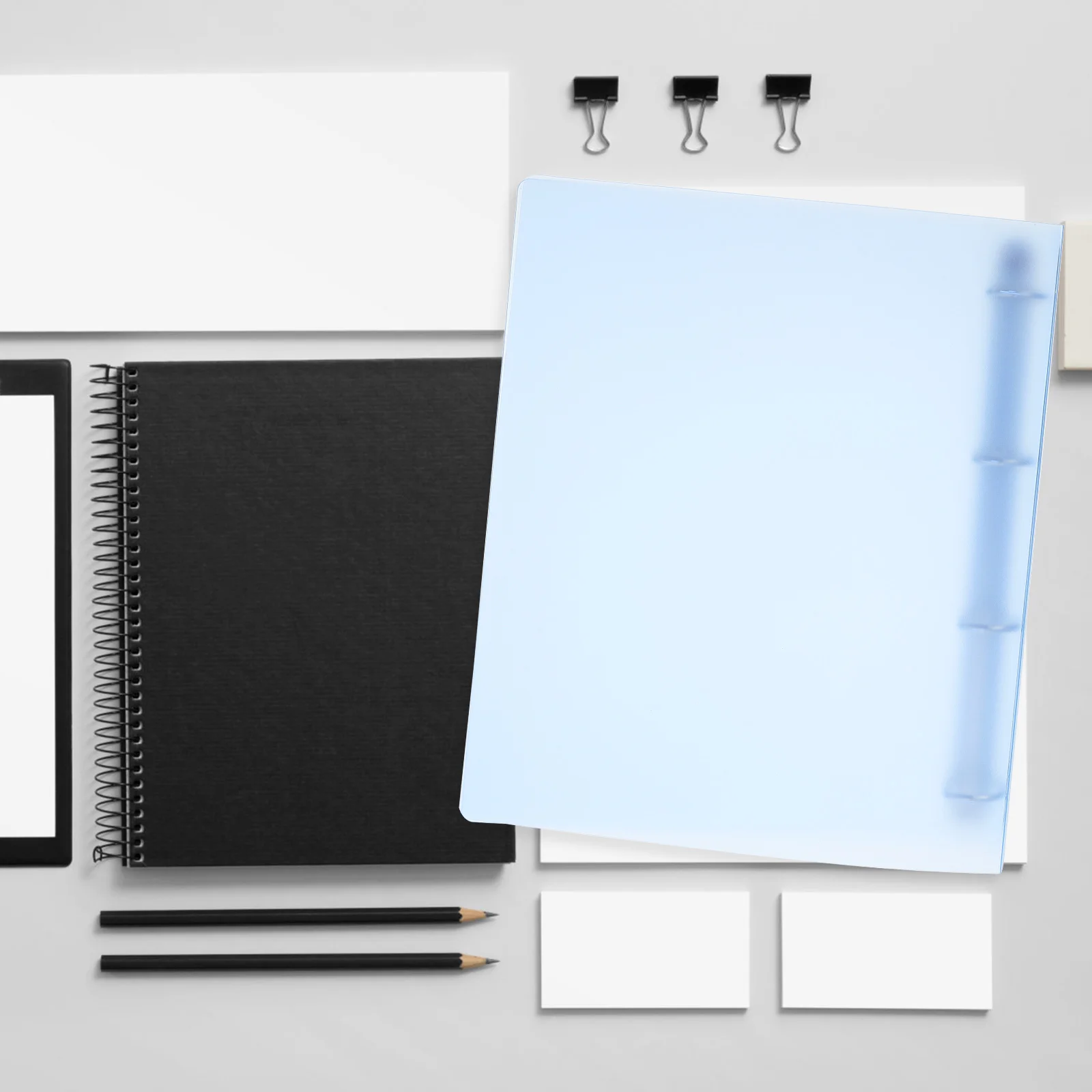 

3 Pcs File Folders A4 Transparent Binders 1.5 Inch Prongs Office Document ganizer Storage Home School Use