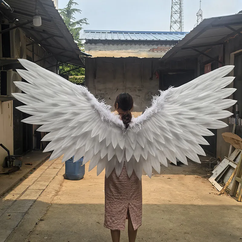 

Tassels Angel Wings with Model Catwalk Fashion Show Photography Costumes Accessories Bar Nightclub Props