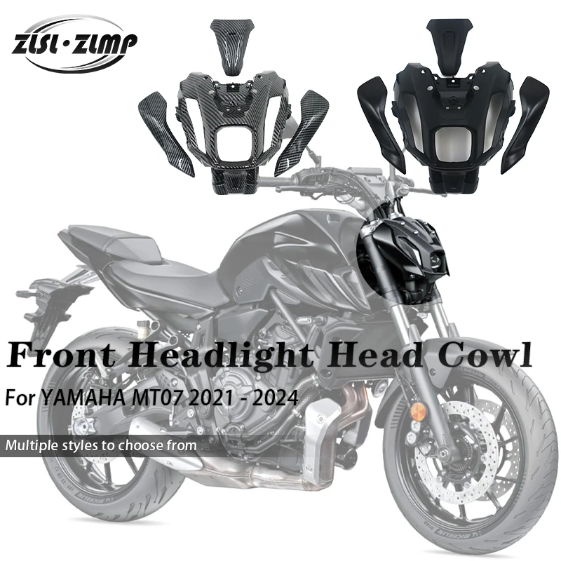 

Для YAMAHA MT-07 MT 07 MT07 mt07 2021 2022 2023 2024 мотоциклетная передняя фара, капот, верхний носовой обтекатель, держатель, крышка
