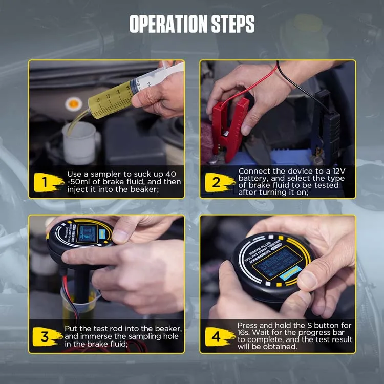 Newest AUTOOL AS506 Mini Car Dc 12V Lcd Display Fast Brake Fluid Boilling Test Diagnostic Tools for Dot3 Dot4 Dot5 Dot5.1